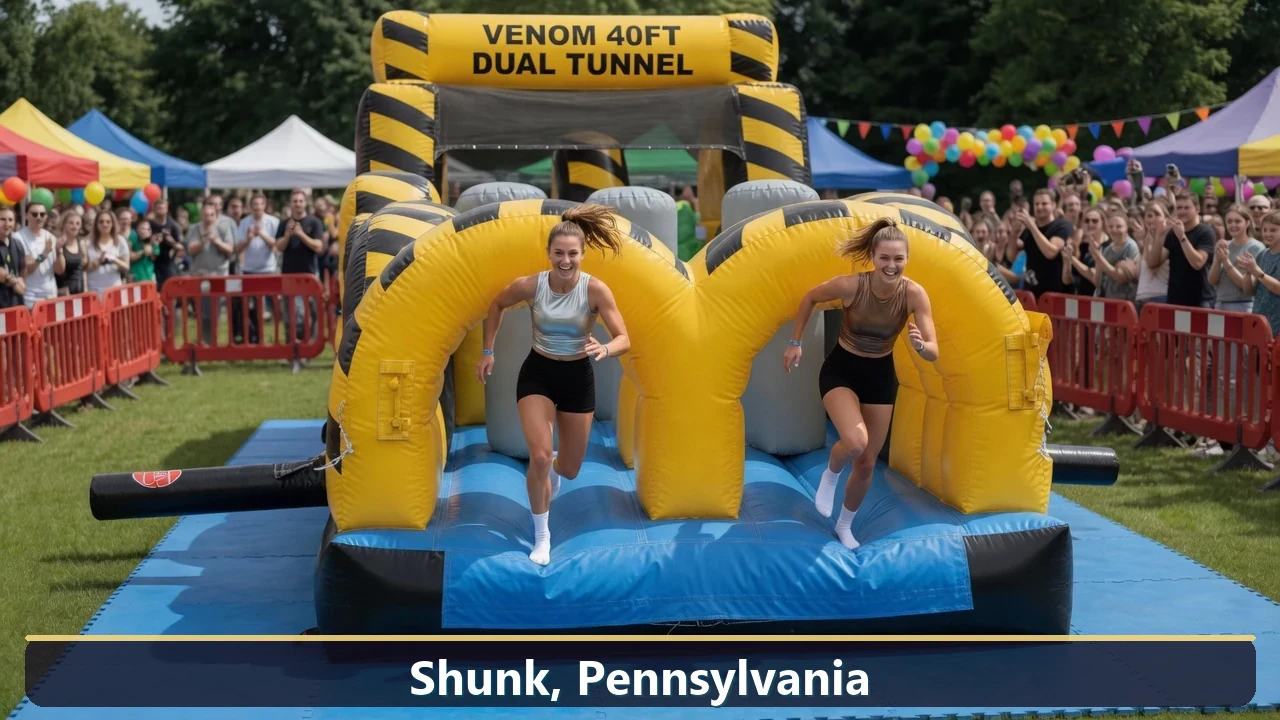 Inflatable obstacle course rental for events in Shunk, Pennsylvania