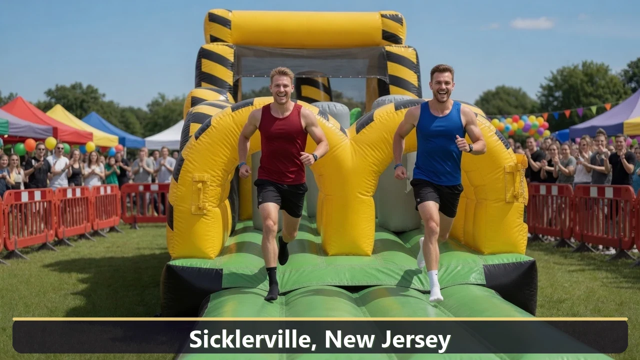 Inflatable obstacle course rental for events in Sicklerville, New Jersey