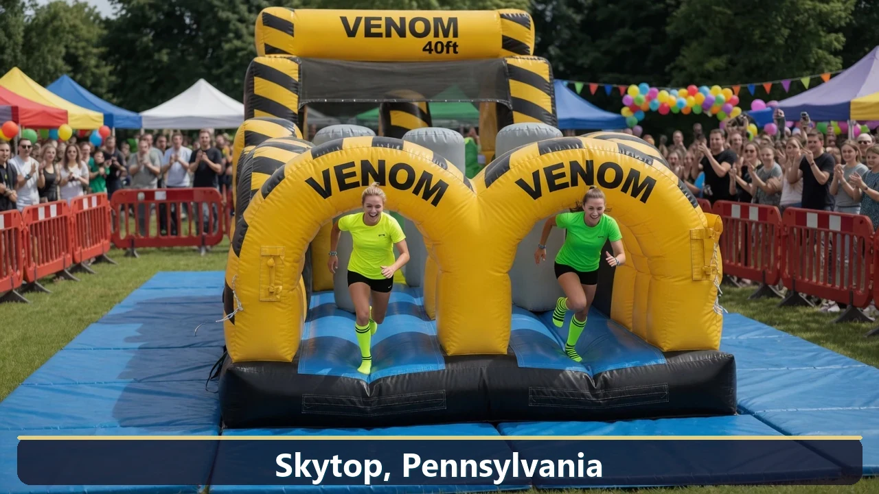 Inflatable obstacle course rental for events in Skytop, Pennsylvania