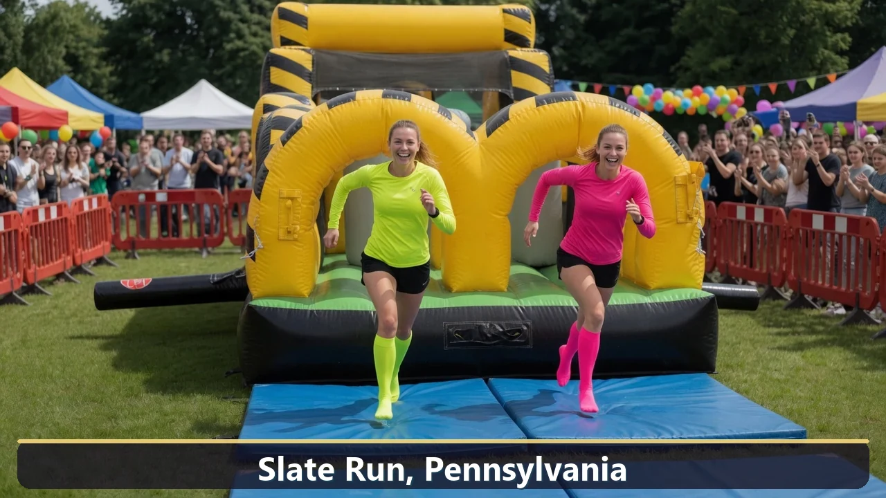 Inflatable obstacle course rental for events in Slate Run, Pennsylvania