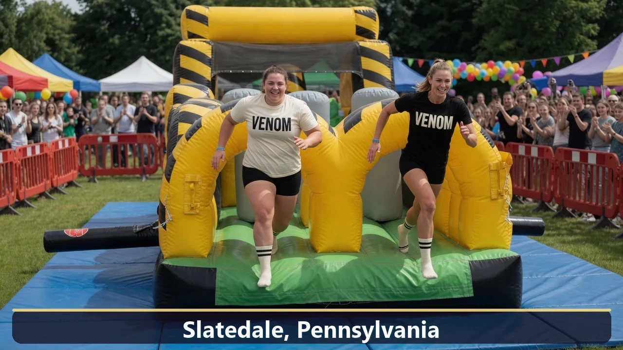 Inflatable obstacle course rental for events in Slatedale, Pennsylvania
