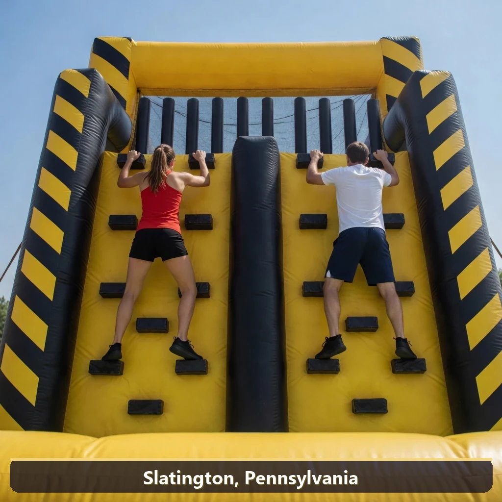 Inflatable obstacle course rental for events in Slatington, Pennsylvania