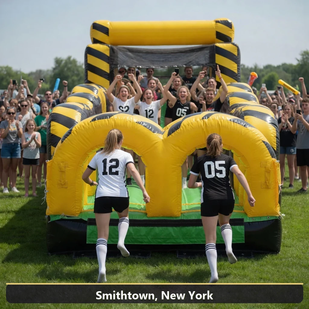 Inflatable obstacle course rental for events in Smithtown, New York