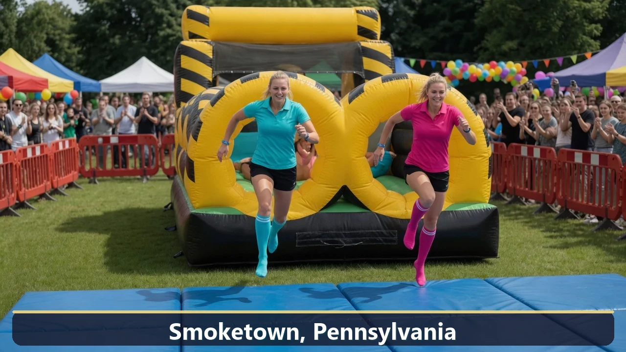 Inflatable obstacle course rental for events in Smoketown, Pennsylvania