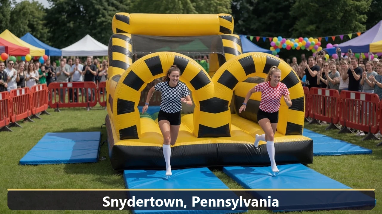 Inflatable obstacle course rental for events in Snydertown, Pennsylvania