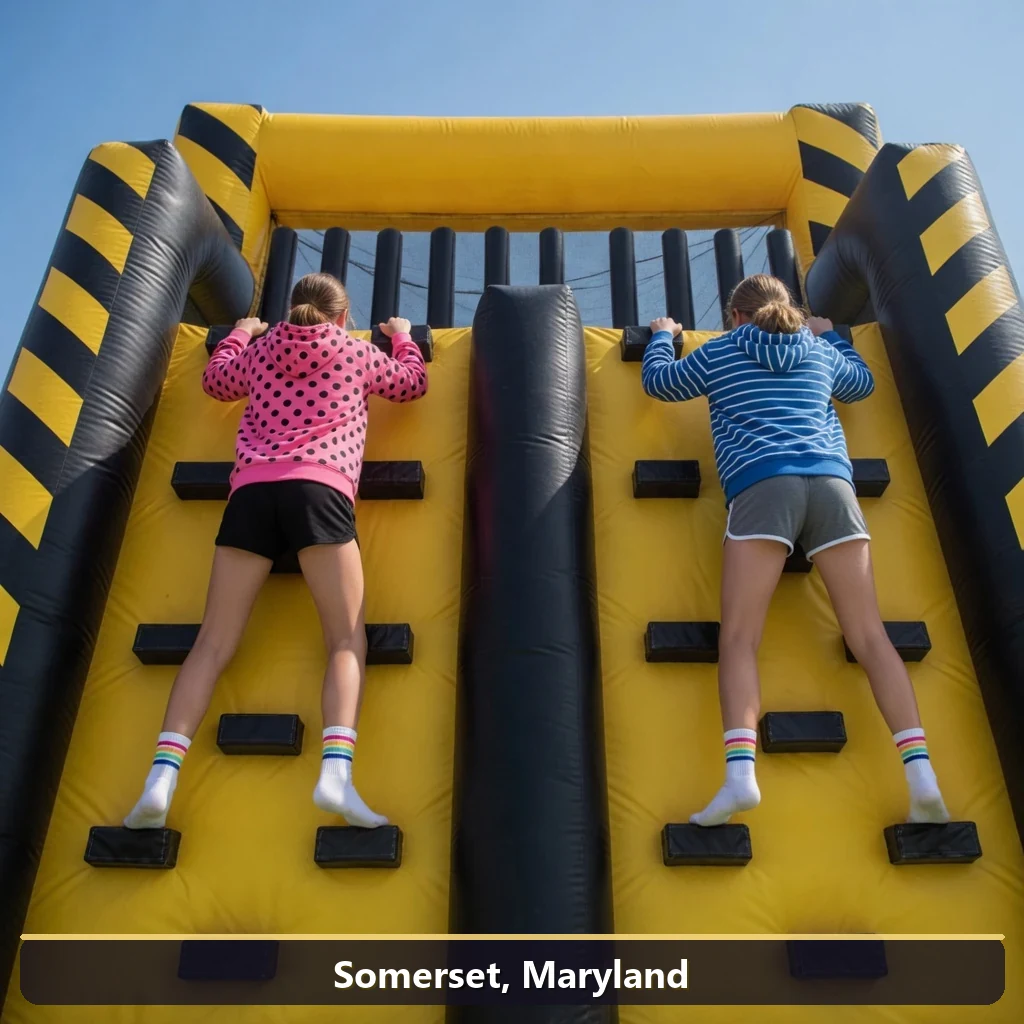 Inflatable obstacle course rental for events in Somerset, Maryland