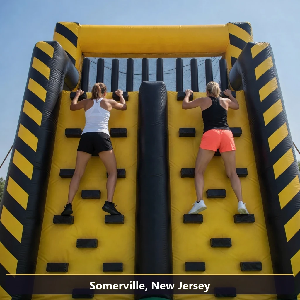 Inflatable obstacle course rental for events in Somerville, New Jersey