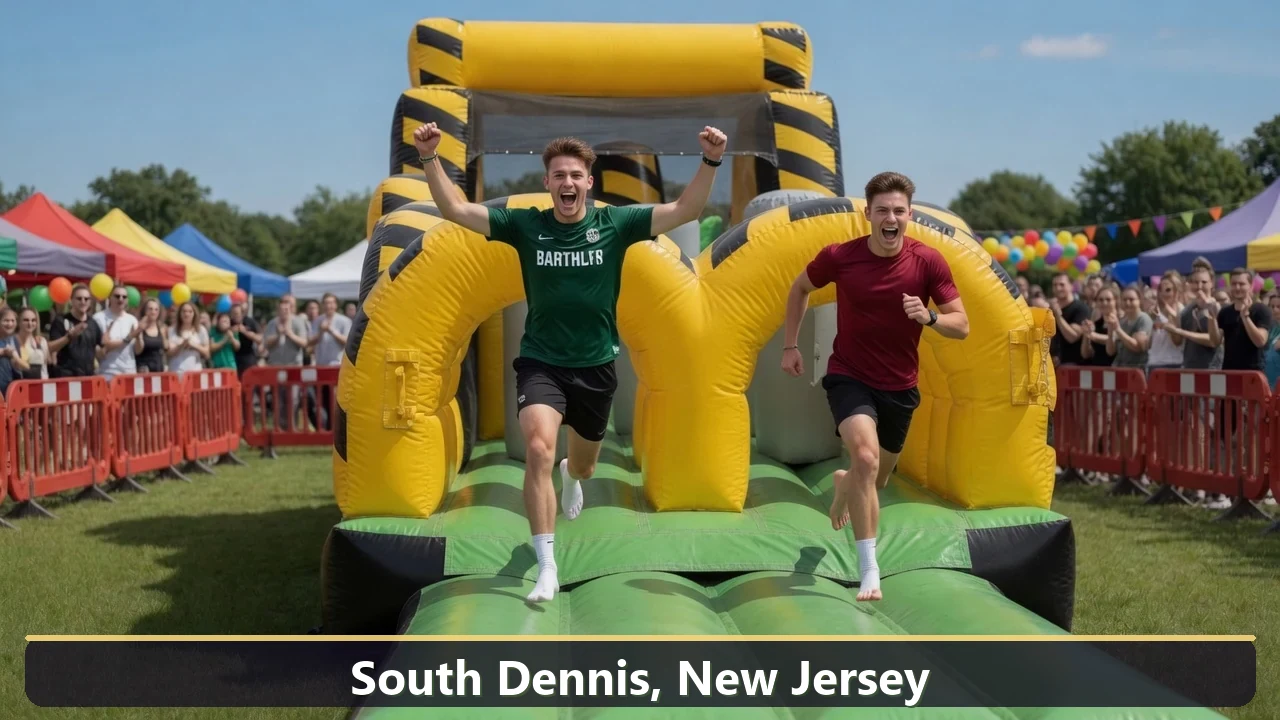 Inflatable obstacle course rental for events in South Dennis, New Jersey