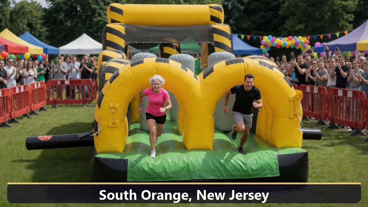 Inflatable obstacle course rental for events in South Orange, New Jersey