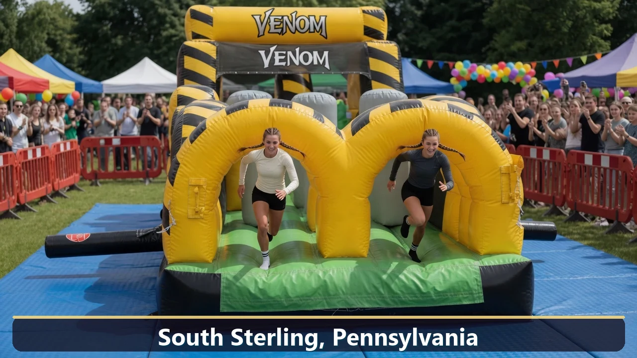 Inflatable obstacle course rental for events in South Sterling, Pennsylvania