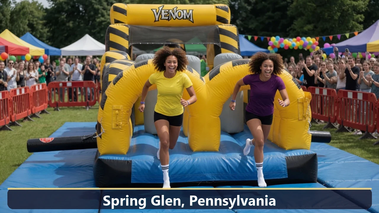 Inflatable obstacle course rental for events in Spring Glen, Pennsylvania