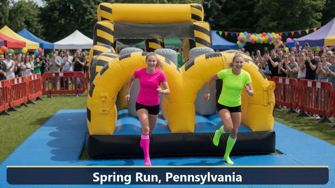 Inflatable obstacle course rental for events in Spring Run, Pennsylvania
