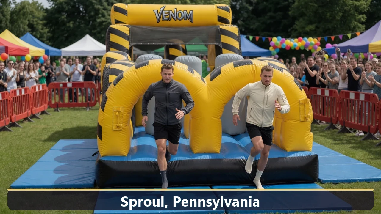 Inflatable obstacle course rental for events in Sproul, Pennsylvania