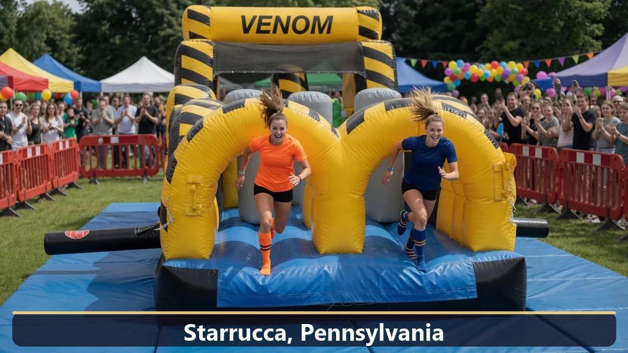 Inflatable obstacle course rental for events in Starrucca, Pennsylvania