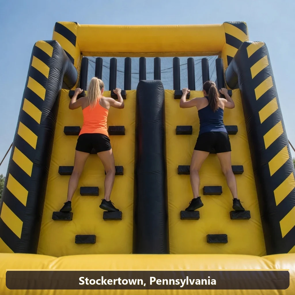 Inflatable obstacle course rental for events in Stockertown, Pennsylvania