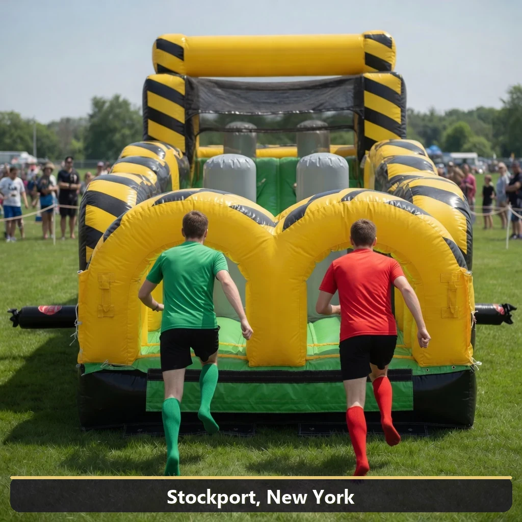 Inflatable obstacle course rental for events in Stockport, New York