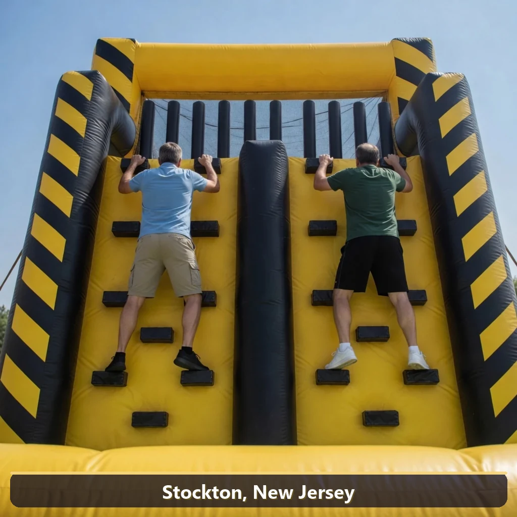 Inflatable obstacle course rental for events in Stockton, New Jersey