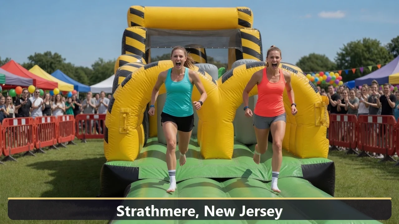 Inflatable obstacle course rental for events in Strathmere, New Jersey