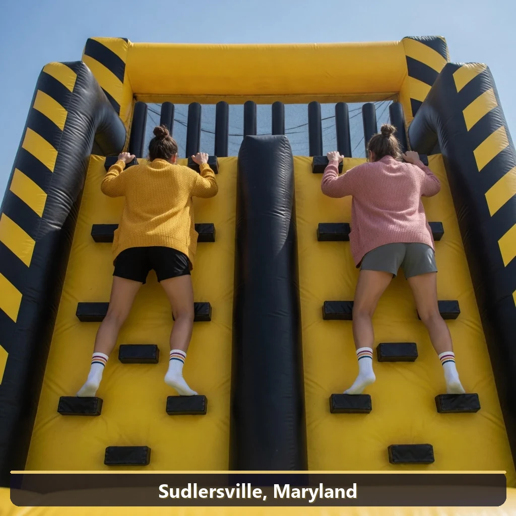 Inflatable obstacle course rental for events in Sudlersville, Maryland