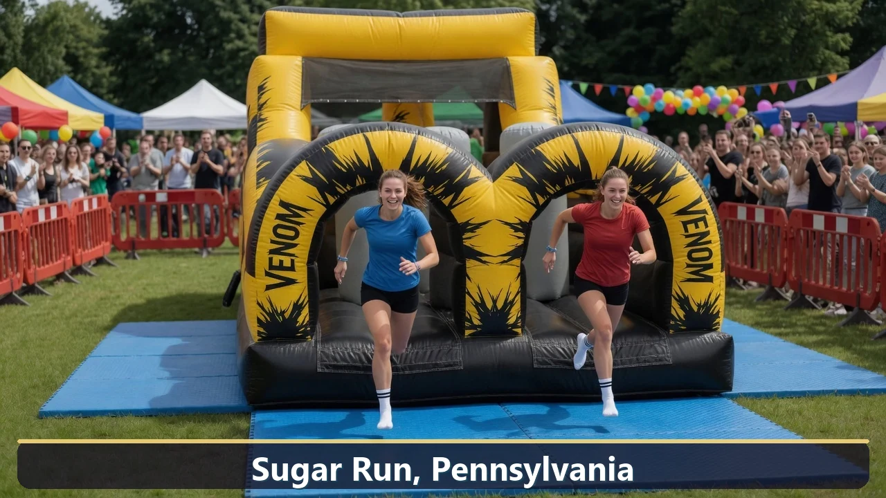 Inflatable obstacle course rental for events in Sugar Run, Pennsylvania