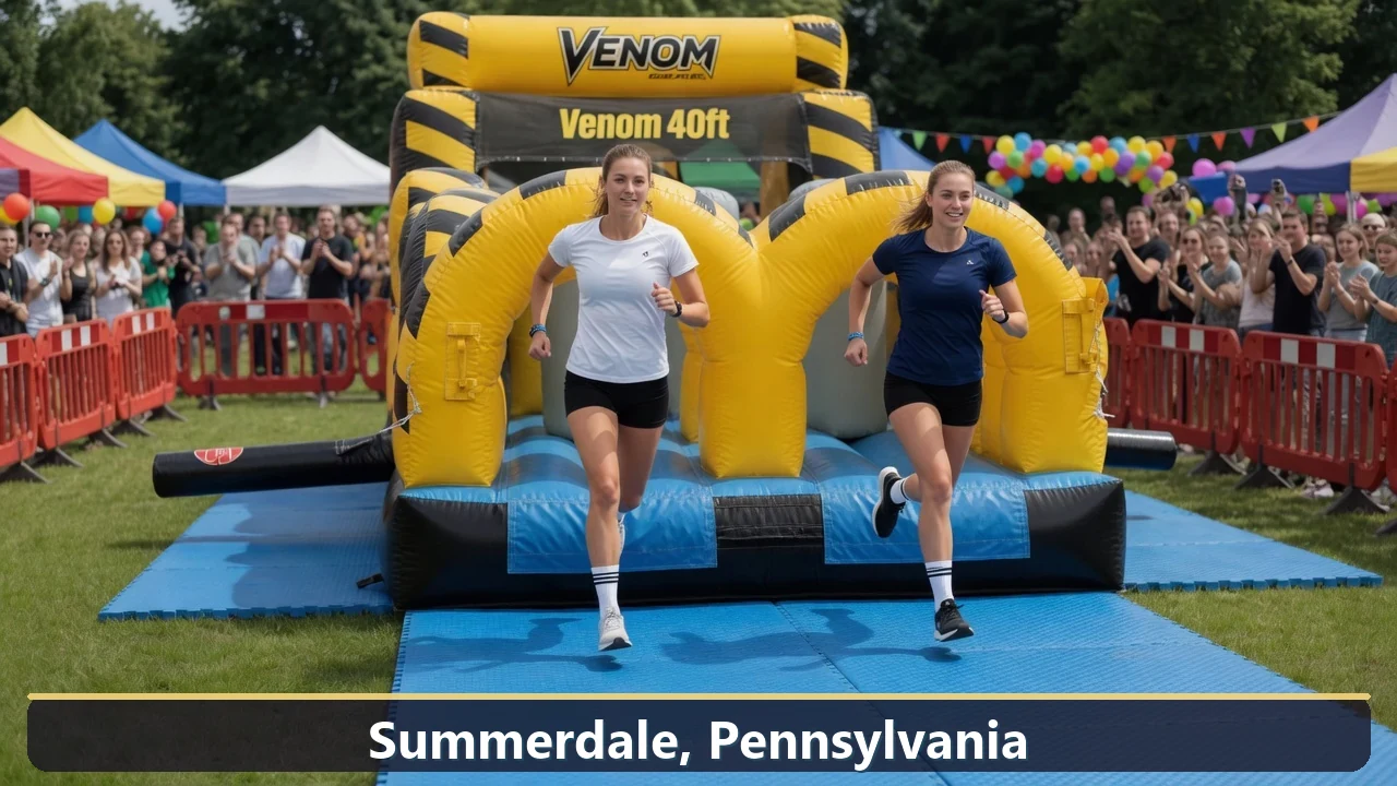 Inflatable obstacle course rental for events in Summerdale, Pennsylvania