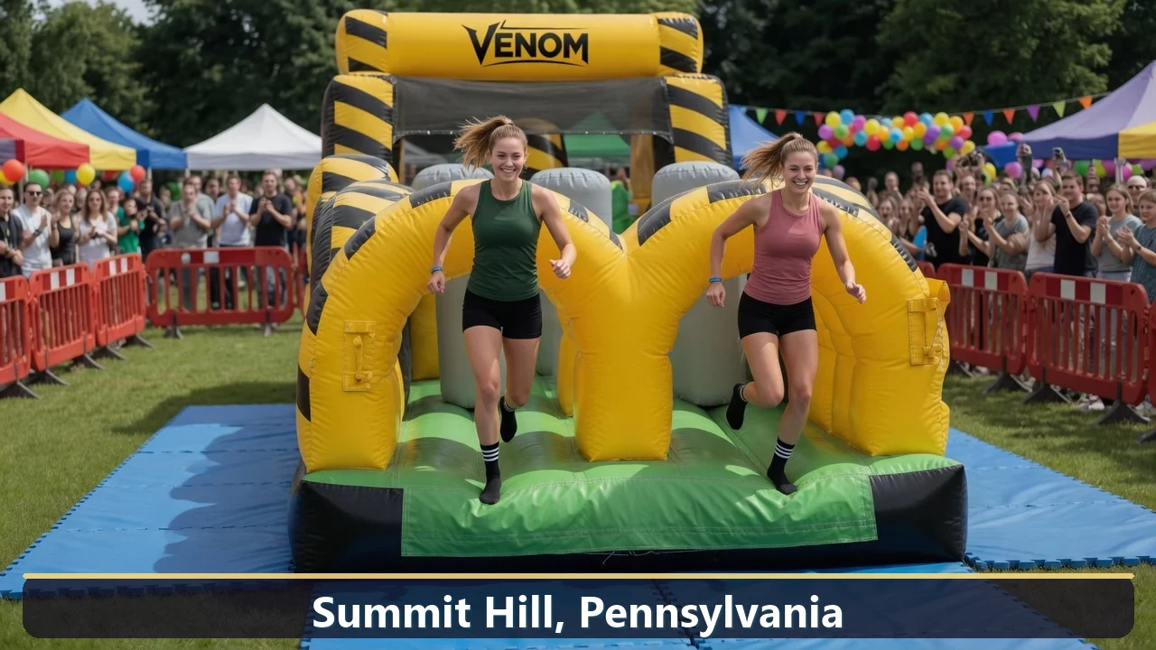 Inflatable obstacle course rental for events in Summit Hill, Pennsylvania