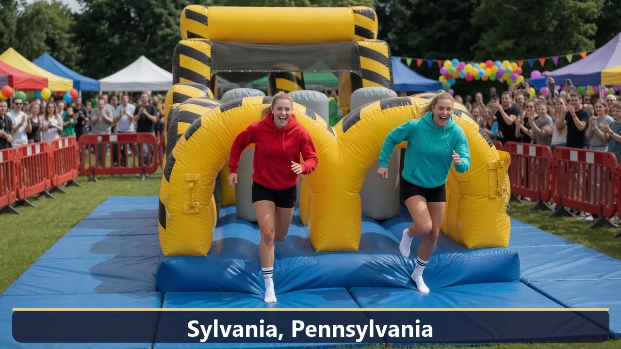 Inflatable obstacle course rental for events in Sylvania, Pennsylvania