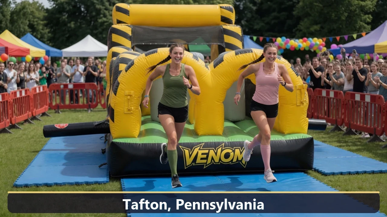 Inflatable obstacle course rental for events in Tafton, Pennsylvania