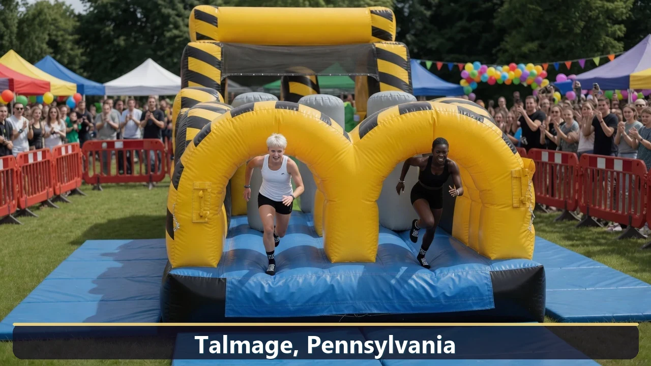 Inflatable obstacle course rental for events in Talmage, Pennsylvania