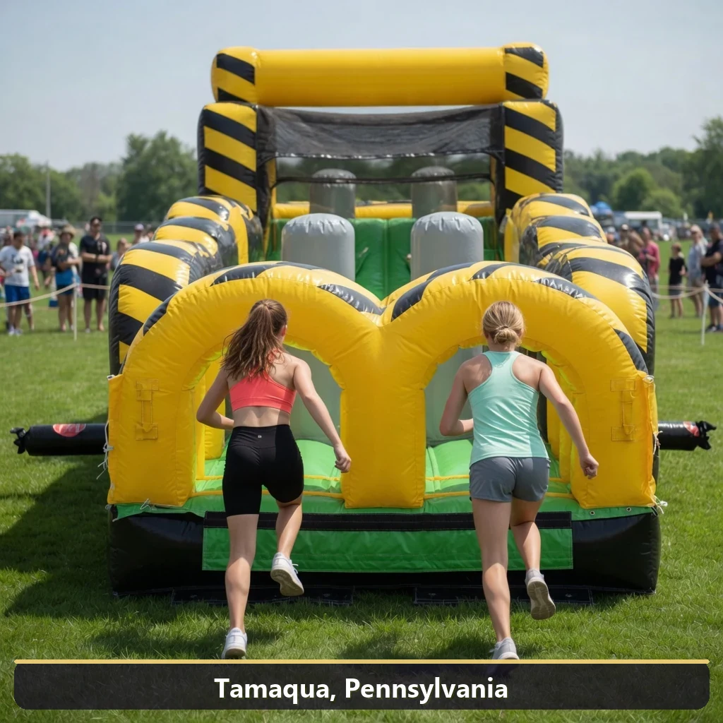 Inflatable obstacle course rental for events in Tamaqua, Pennsylvania