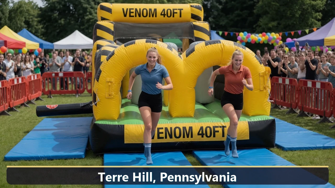 Inflatable obstacle course rental for events in Terre Hill, Pennsylvania