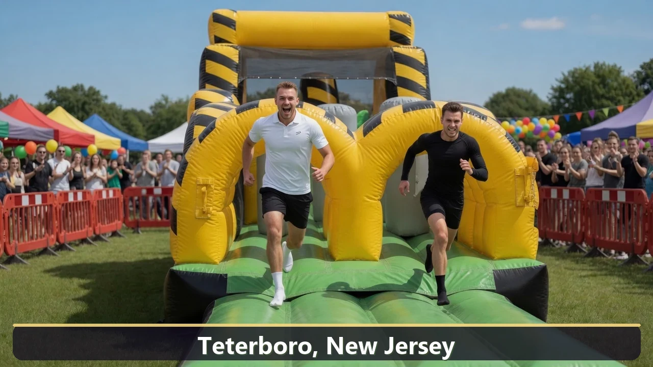 Inflatable obstacle course rental for events in Teterboro, New Jersey