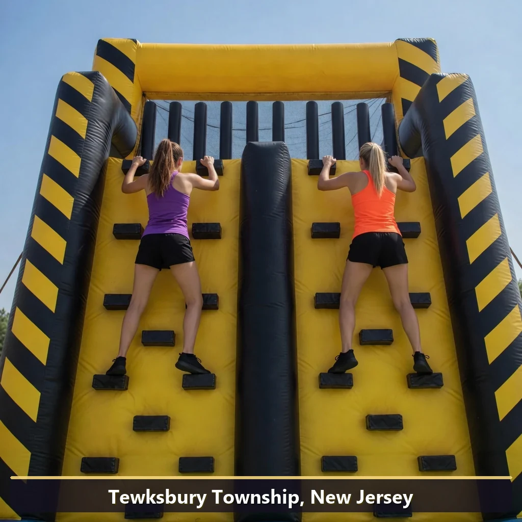 Inflatable obstacle course rental for events in Tewksbury Township, New Jersey