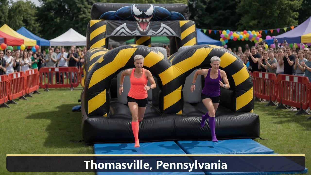 Inflatable obstacle course rental for events in Thomasville, Pennsylvania