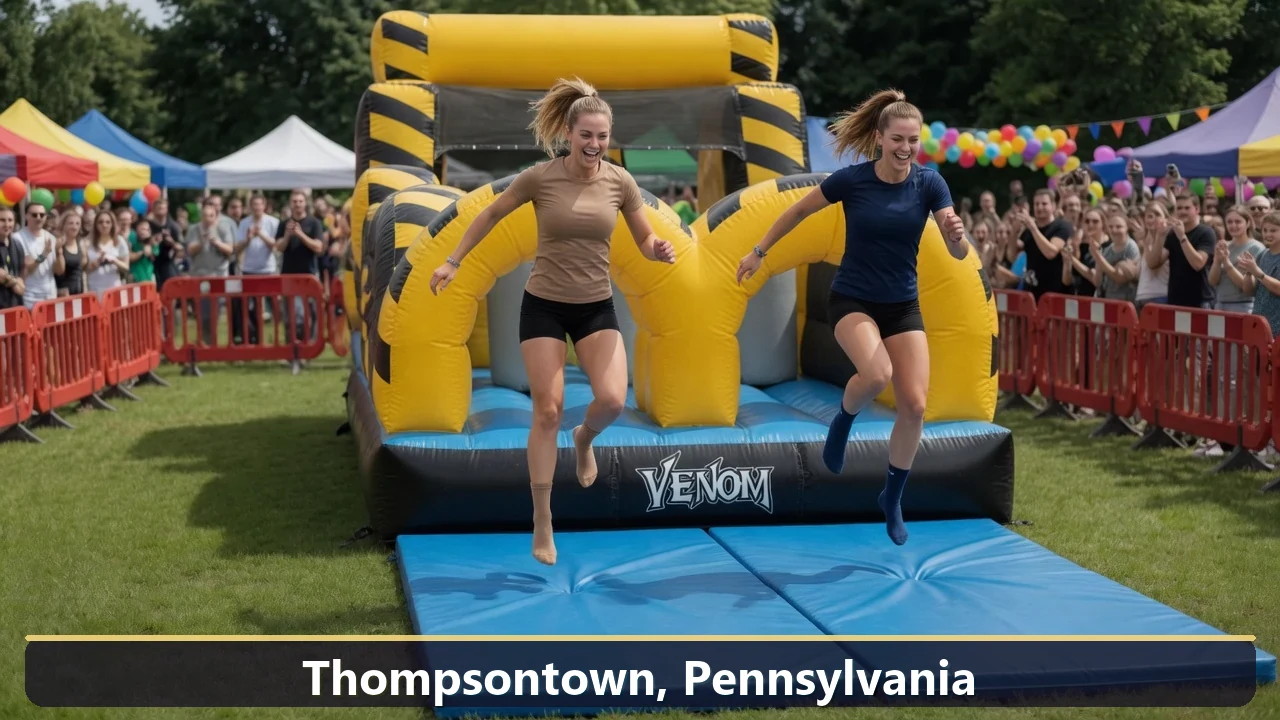 Inflatable obstacle course rental for events in Thompsontown, Pennsylvania