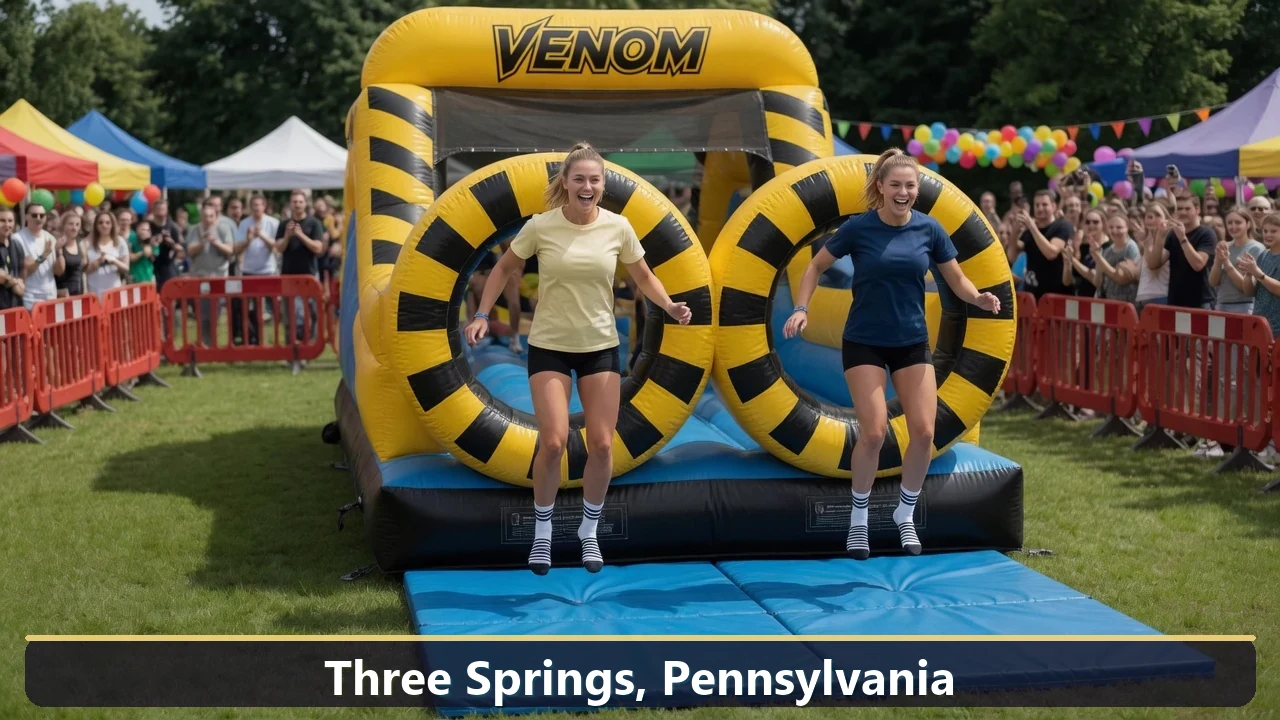 Inflatable obstacle course rental for events in Three Springs, Pennsylvania