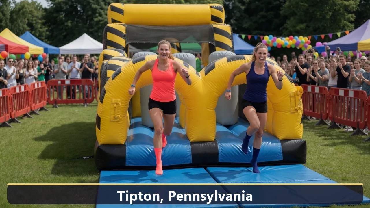 Inflatable obstacle course rental for events in Tipton, Pennsylvania