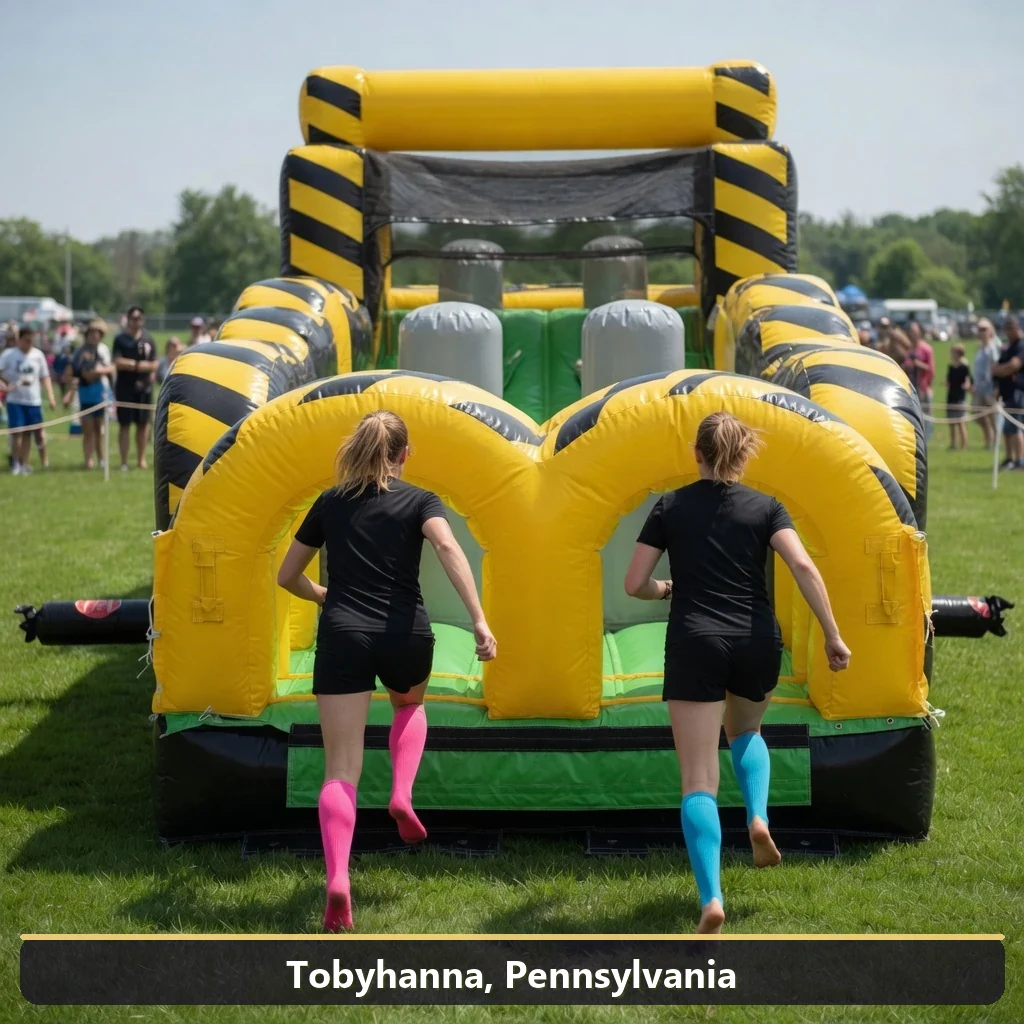 Inflatable obstacle course rental for events in Tobyhanna, Pennsylvania