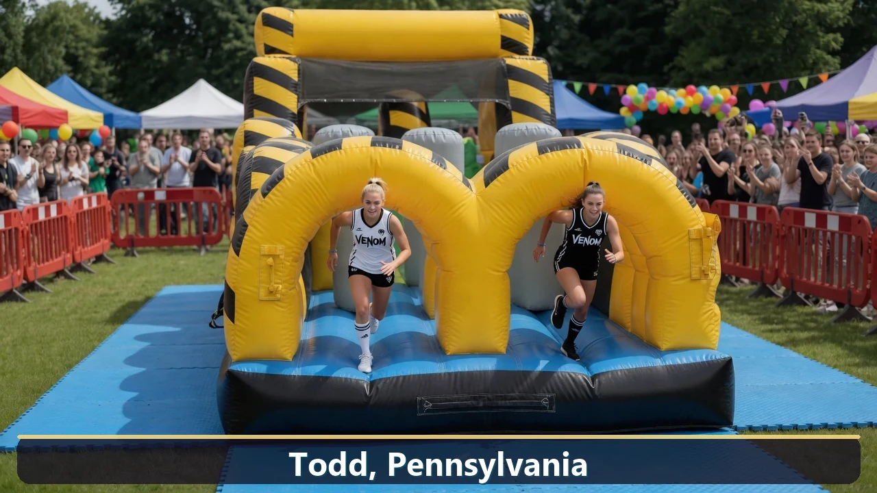 Inflatable obstacle course rental for events in Todd, Pennsylvania