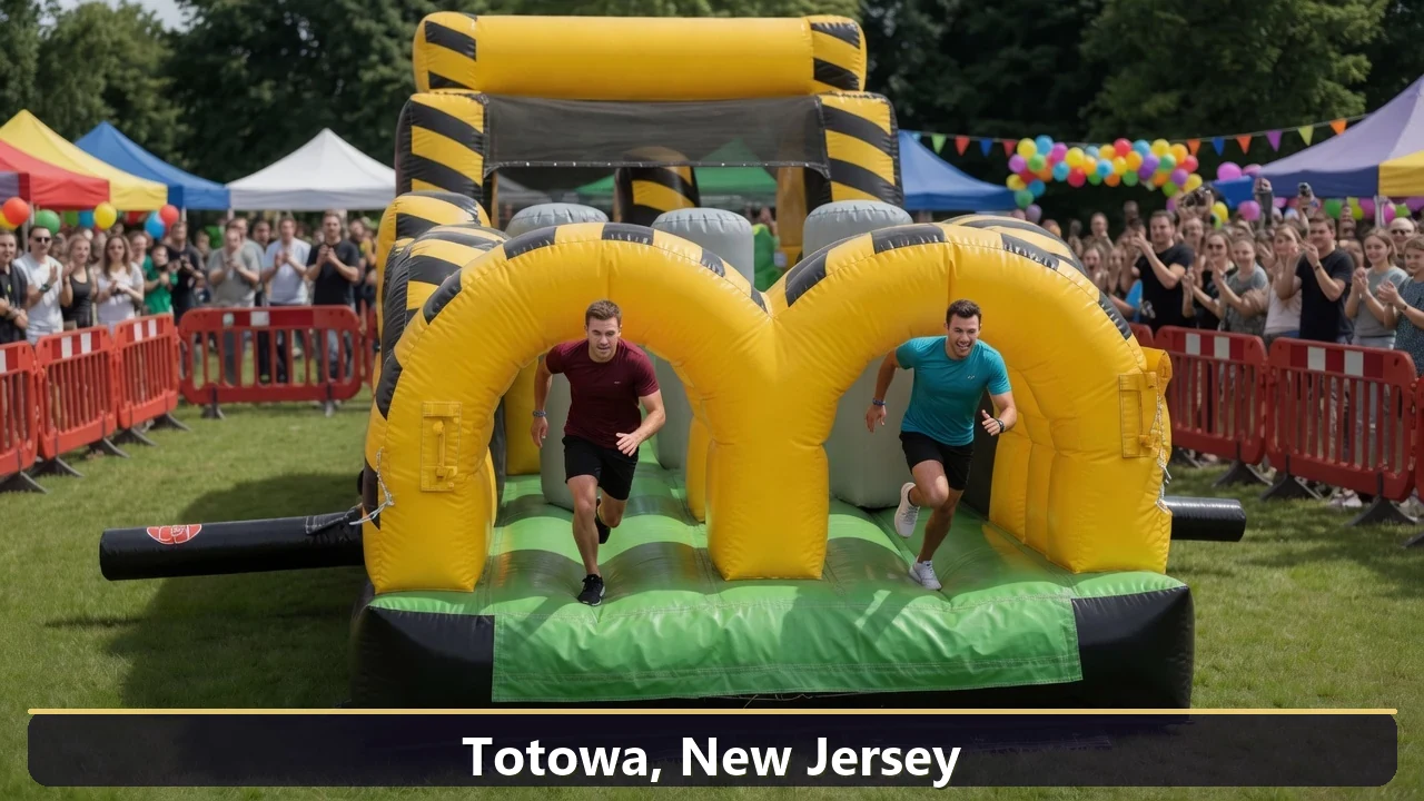 Inflatable obstacle course rental for events in Totowa, New Jersey