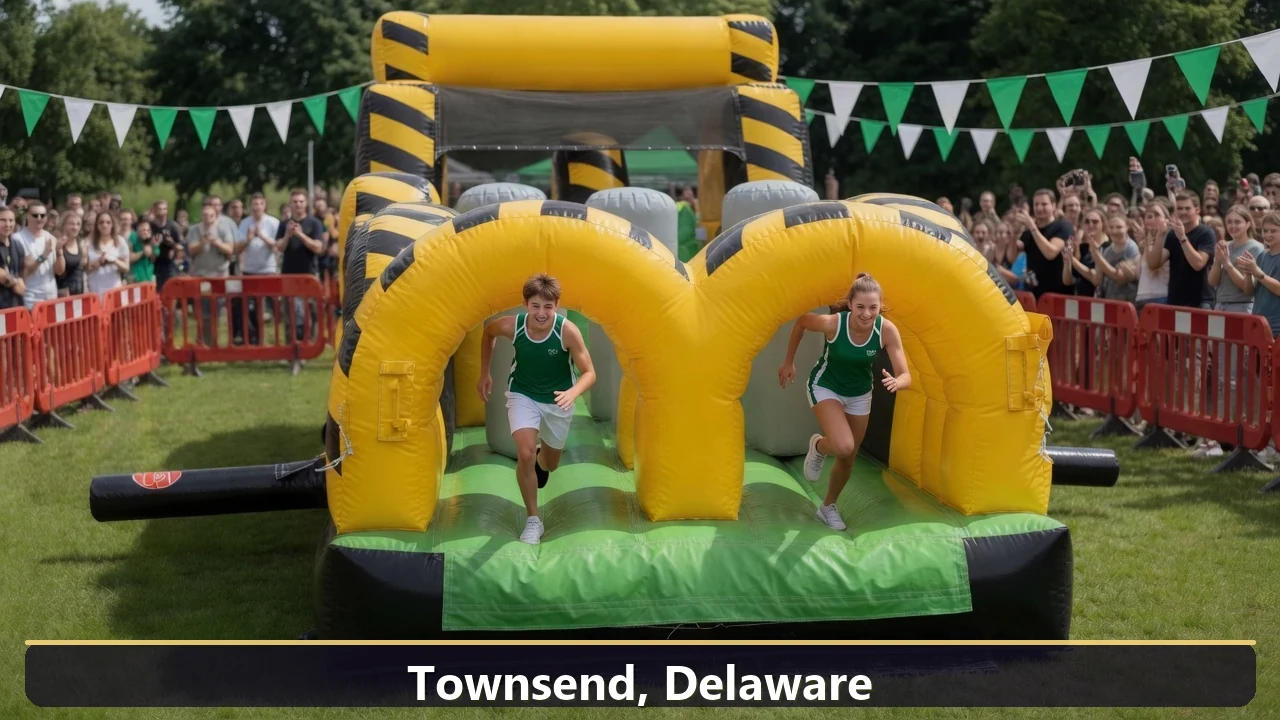 Inflatable obstacle course rental for events in Townsend, Delaware