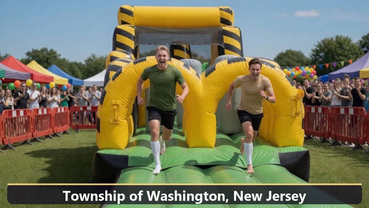 Inflatable obstacle course rental for events in Township of Washington, New Jersey