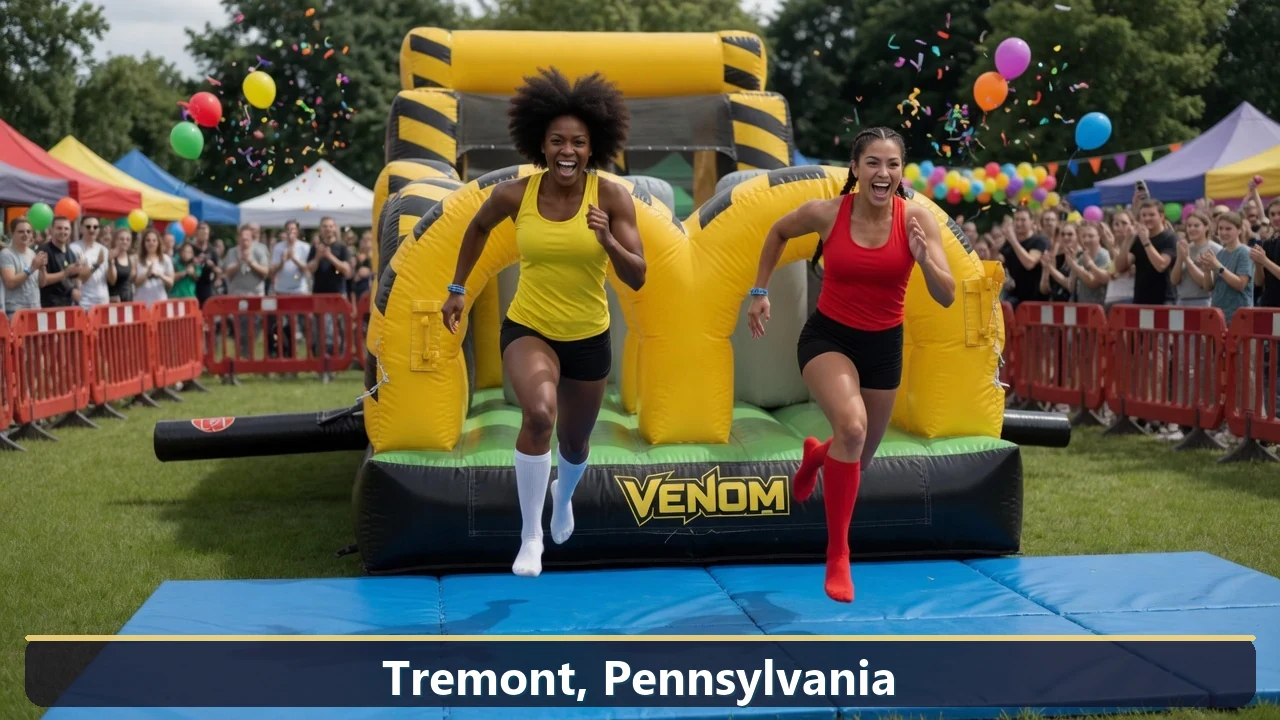 Inflatable obstacle course rental for events in Tremont, Pennsylvania