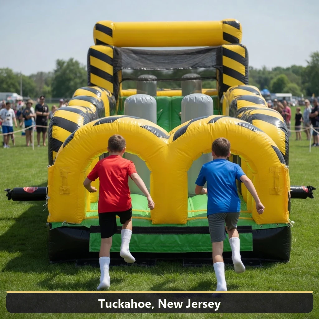 Inflatable obstacle course rental for events in Tuckahoe, New Jersey