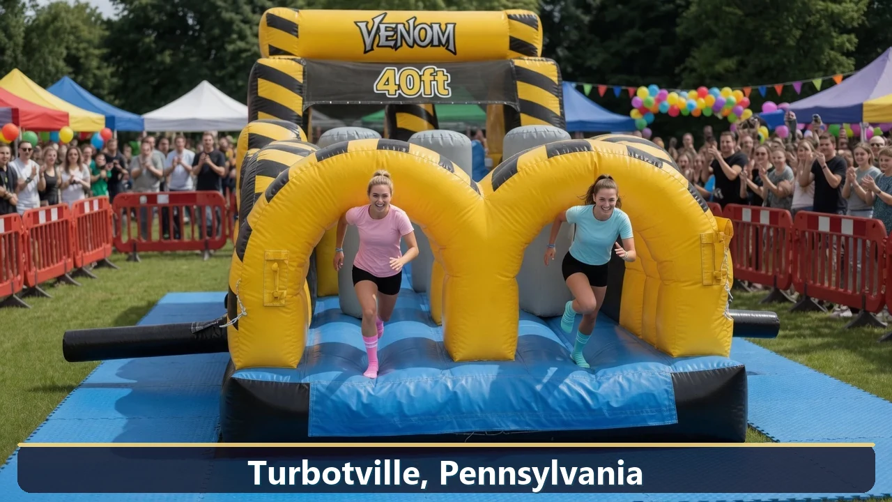 Inflatable obstacle course rental for events in Turbotville, Pennsylvania