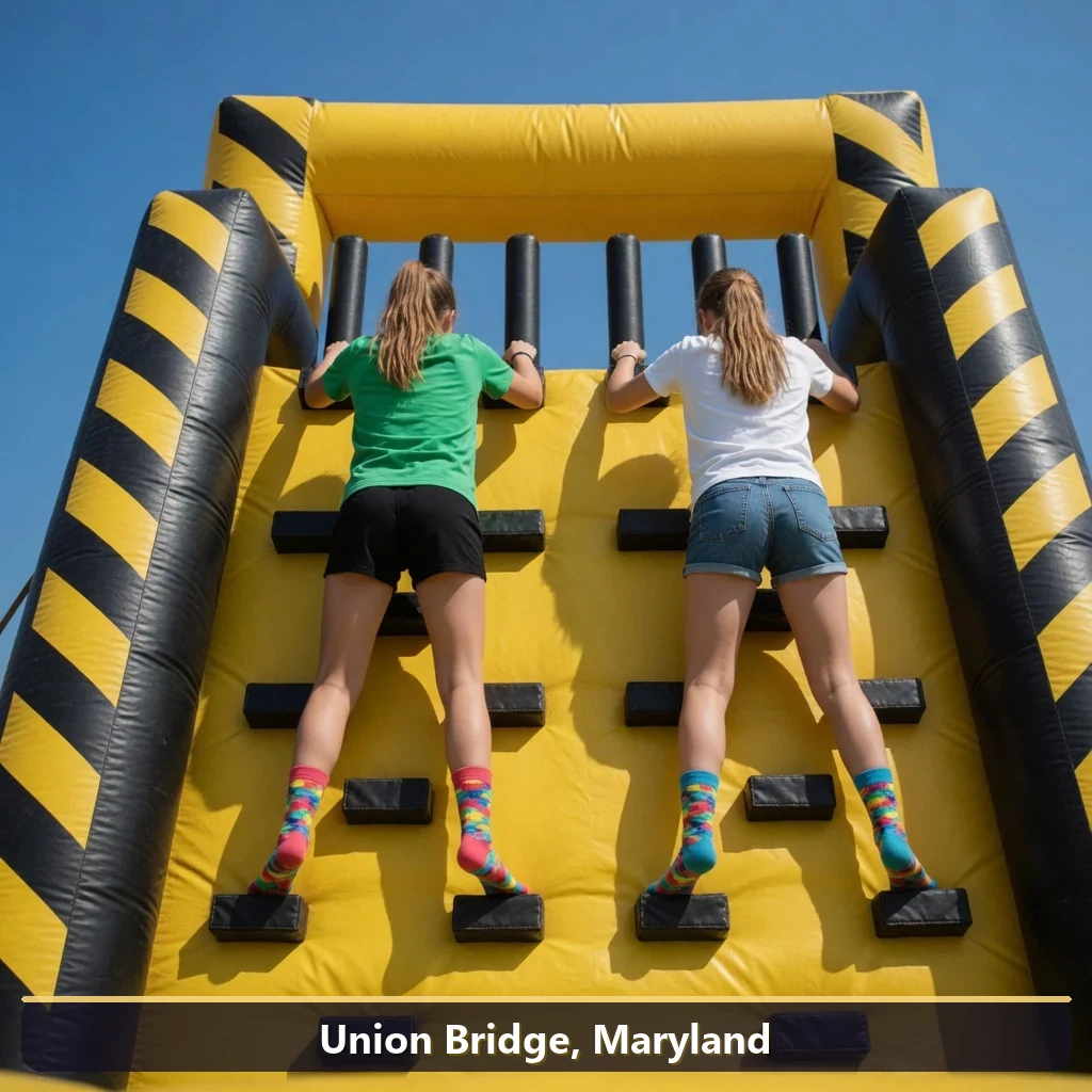 Inflatable obstacle course rental for events in Union Bridge, Maryland