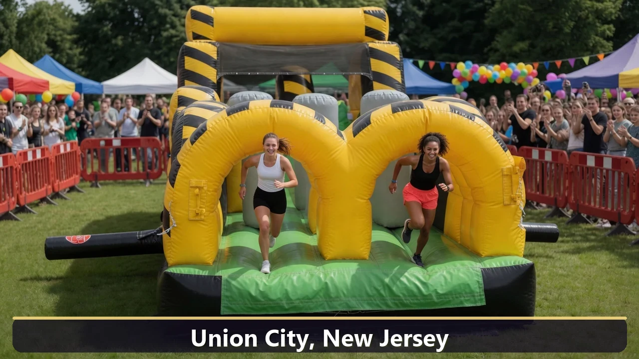 Inflatable obstacle course rental for events in Union City, New Jersey