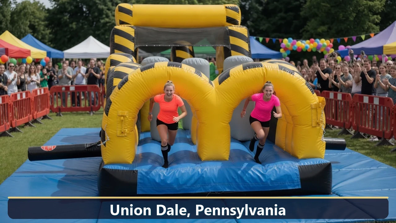 Inflatable obstacle course rental for events in Union Dale, Pennsylvania