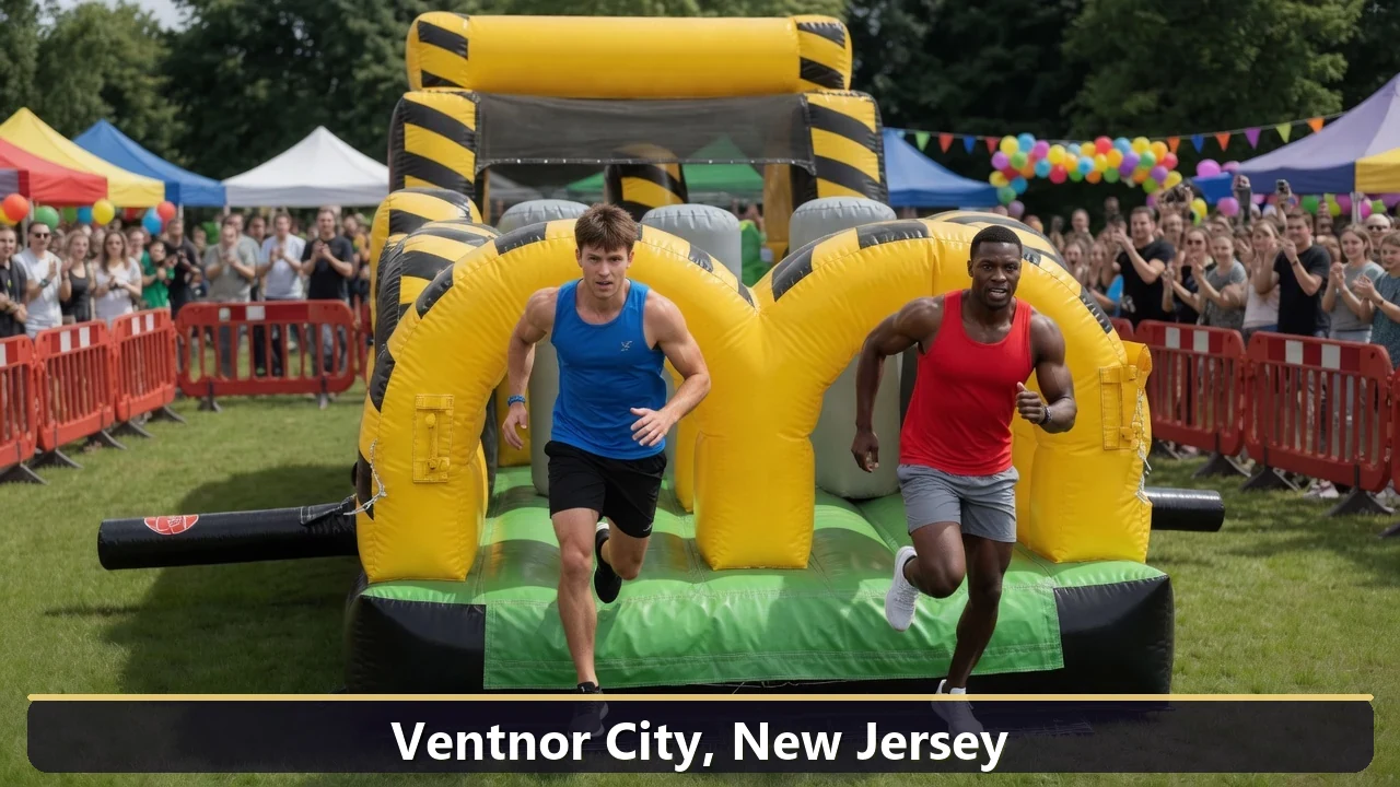 Inflatable obstacle course rental for events in Ventnor City, New Jersey