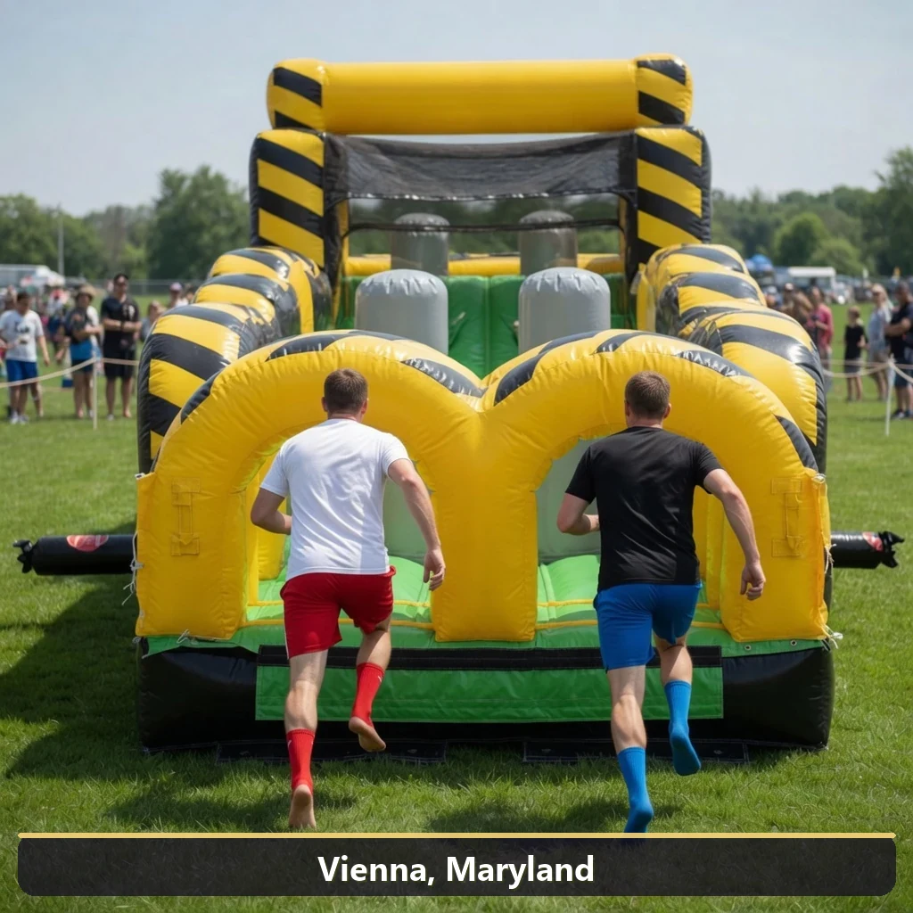 Inflatable obstacle course rental for events in Vienna, Maryland